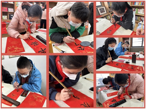 学生认真写字